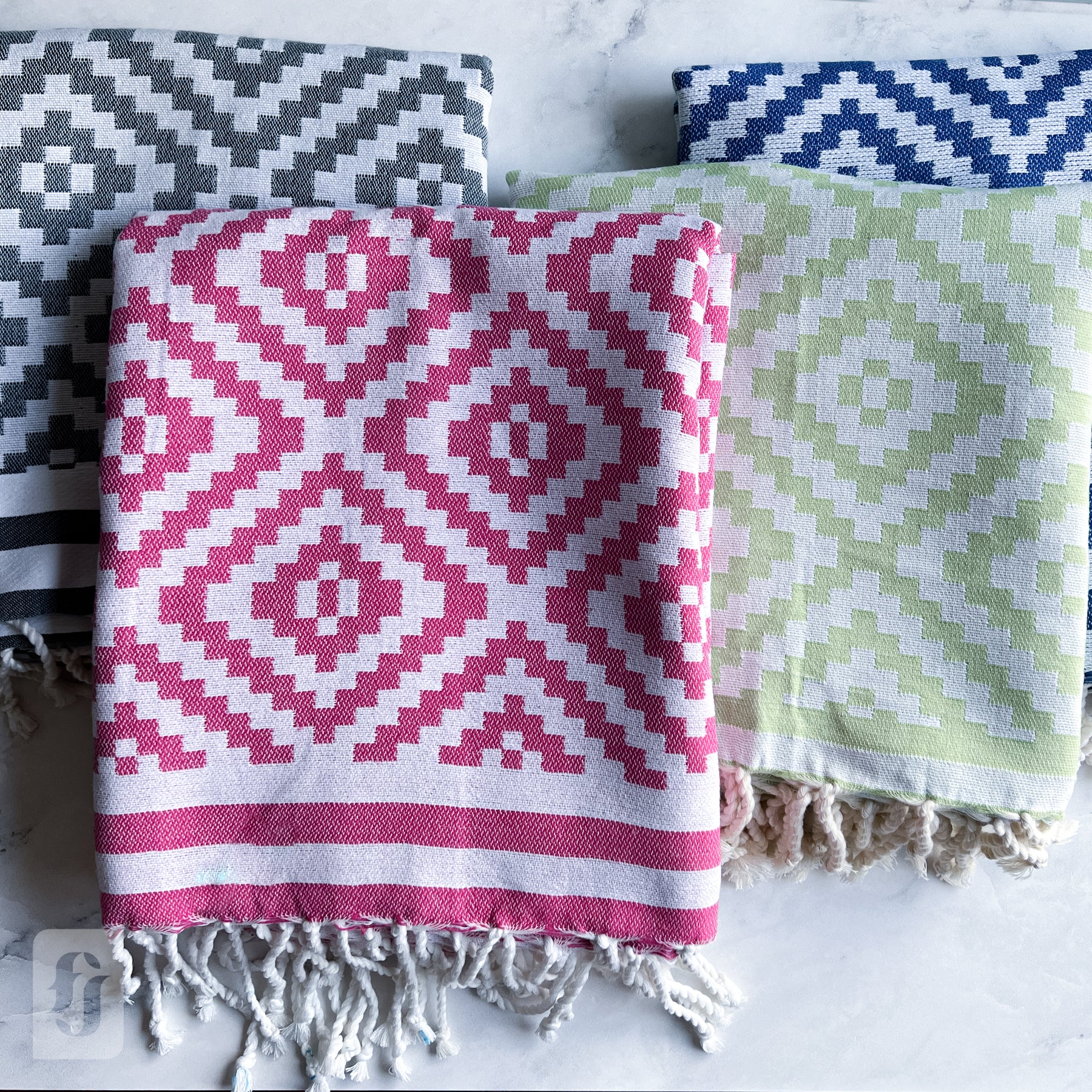 Jacquard Diamond Fouta Towel