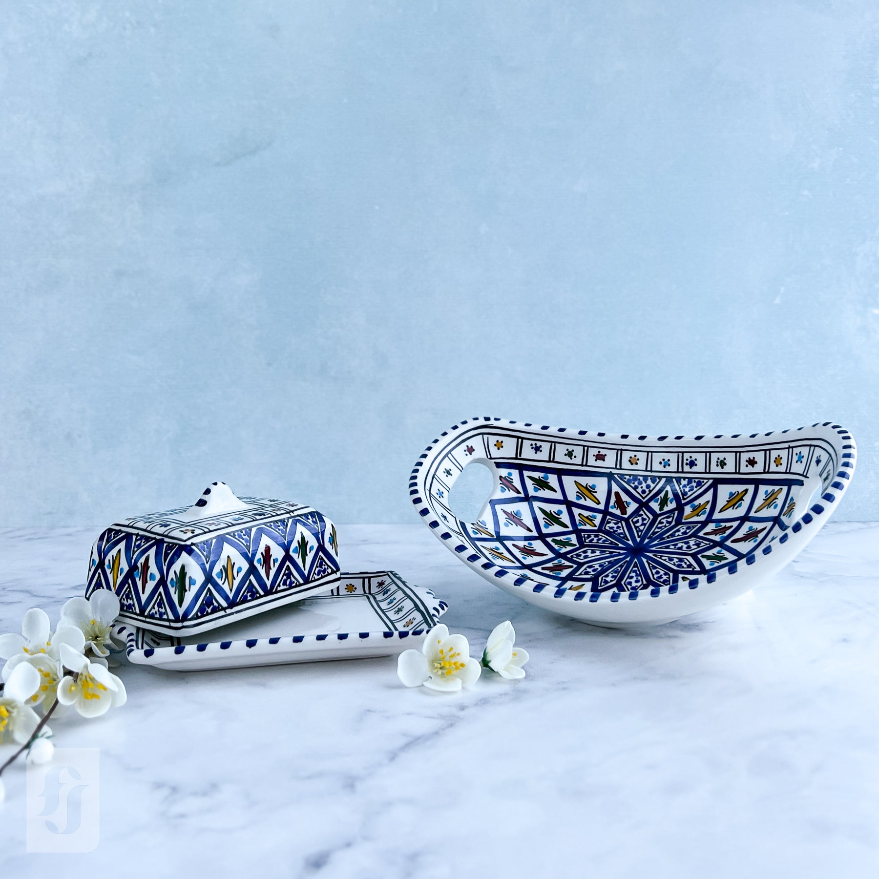 Bread Bowl and Butter Dish